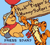 Pooh and Tigger's Hunny Safari title screen for GameBoy Color